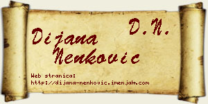 Dijana Nenković vizit kartica